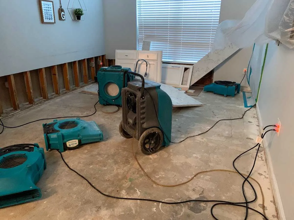 Dehumidifier in flood-cut room for Water Extraction & Removal in Universal City